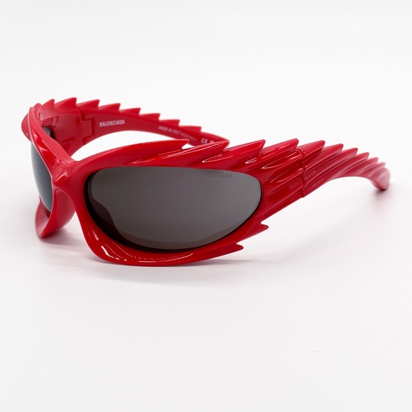 NEW BALENCIAGA BB0255S 004 RED GREY UNISEX SUNGLASSES BALENCIAGA - Picture 3 of 13